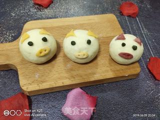 卡通猪猪小馒头的做法步骤:5