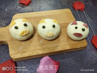卡通猪猪小馒头的做法步骤:6