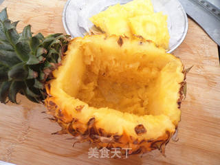 菠萝炒饭的做法步骤:4