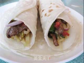 煎饼卷菜的做法步骤:19