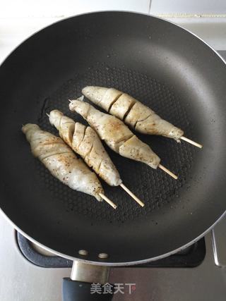 孜然烤面筋的做法步骤:4