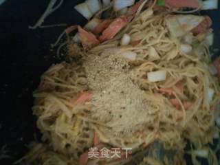 家庭版烤冷面的做法步骤:6