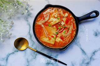 番茄金针菇豆腐汤的做法步骤:10