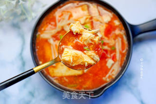 番茄金针菇豆腐汤的做法步骤:14