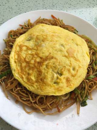 孜然炒面盖蛋的做法步骤:9