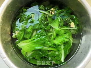 小白菜土豆大虾汤的做法步骤:3