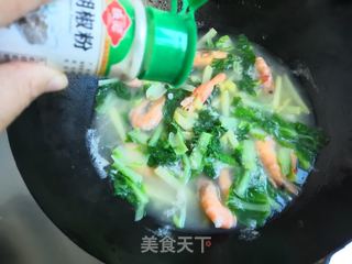 小白菜土豆大虾汤的做法步骤:11
