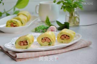 午餐肉鸡蛋卷饼的做法步骤:10