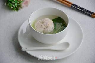 鸡毛菜肉圆汤的做法步骤:10