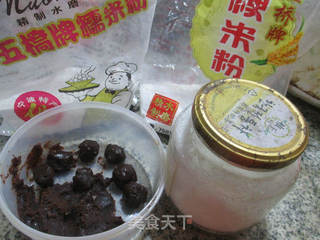红豆馅糯米糕的做法步骤：1