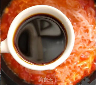 “酸甜美食”茄汁烫饭的做法步骤：6