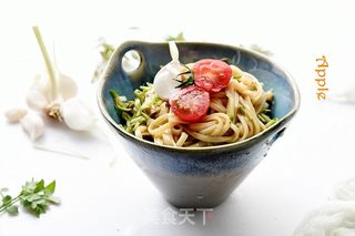 香椿黄瓜拌面的做法步骤:7