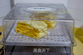 蛋黄千层糕的做法步骤:9