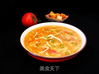 “酸甜美食”酸辣肉丝汤的做法步骤：1