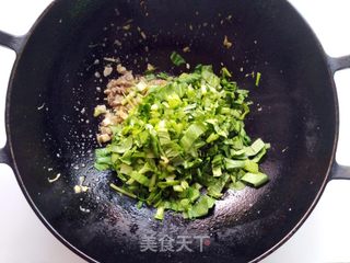 青菜咸肉炒饭的做法步骤:5