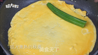 秋葵厚蛋烧?的做法步骤:5
