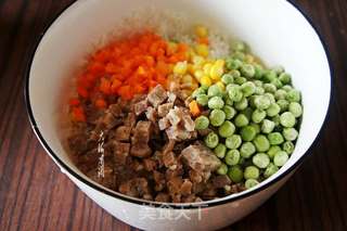 牛肉肠杂蔬饭的做法步骤:4