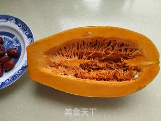 红枣糯米南瓜粥的做法步骤:2