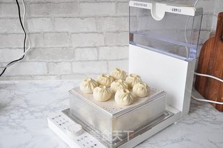 香菇油菜素包子的做法步骤:10