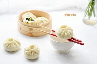 香菇油菜素包子的做法步骤:12