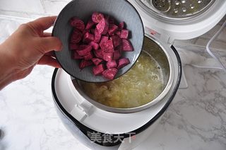 紫薯炖银耳的做法步骤:7