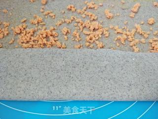 黑香米面火腿花卷的做法步骤:7