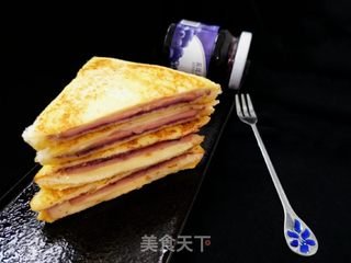 蓝莓西多士的做法步骤:14