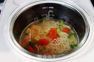 蔬菜玉米波纹面的做法步骤:7