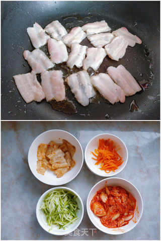 韩式五花肉拌饭的做法步骤:3
