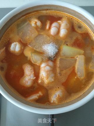 虾仁冬瓜汤的做法步骤:8