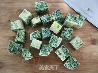 菠菜鸡蛋糕的做法步骤:15