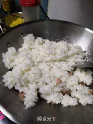 菠萝炒饭的做法步骤:8