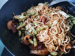 豆角焖面的做法步骤:8