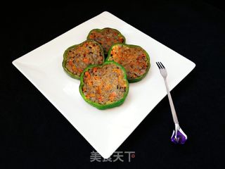 青椒米饭饼!的做法步骤:8