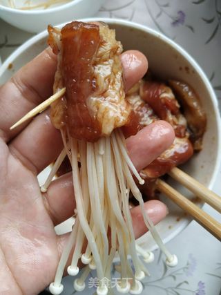 烤五花肉金针菇的做法步骤:3