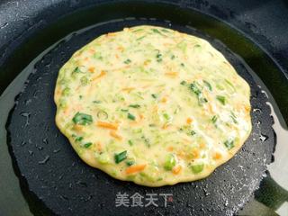 苦瓜鸡蛋饼的做法步骤:7