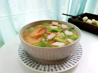 鲜虾丝瓜豆腐汤的做法步骤:5