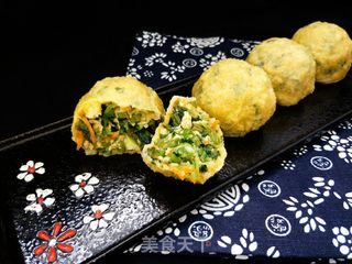 东北玉米面菜团子的做法步骤:7