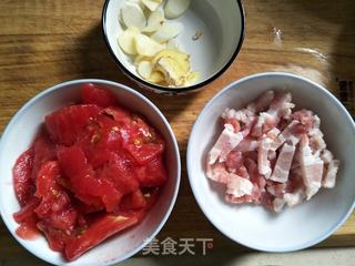 番茄肉丝豆角焖面的做法步骤:4