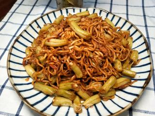 番茄肉丝豆角焖面的做法步骤:17