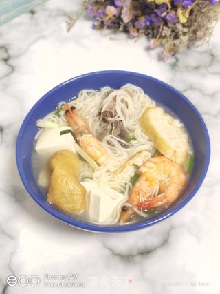 鲜虾油豆腐面的做法步骤：6