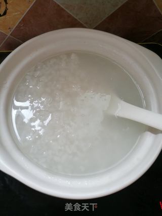菜心肉沫粥的做法步骤:2