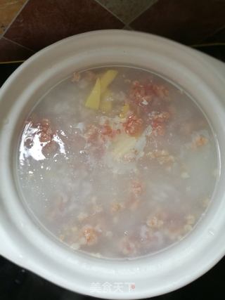 菜心肉沫粥的做法步骤:3