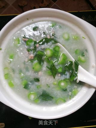 菜心肉沫粥的做法步骤:4