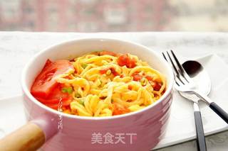 番茄鸡蛋面的做法步骤:9