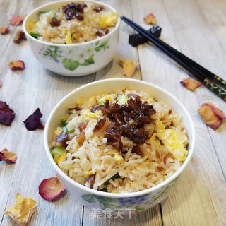 XO酱腊肠炒饭的做法步骤:10