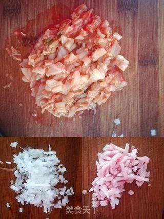 辣白菜炒饭的做法步骤:4
