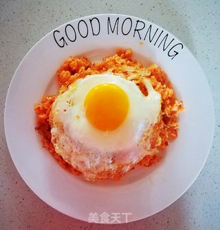 辣白菜炒饭的做法步骤:7
