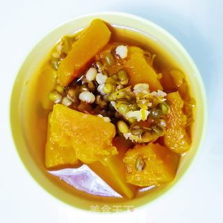 南瓜绿豆汤的做法步骤:6