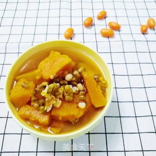 南瓜绿豆汤的做法步骤:7
